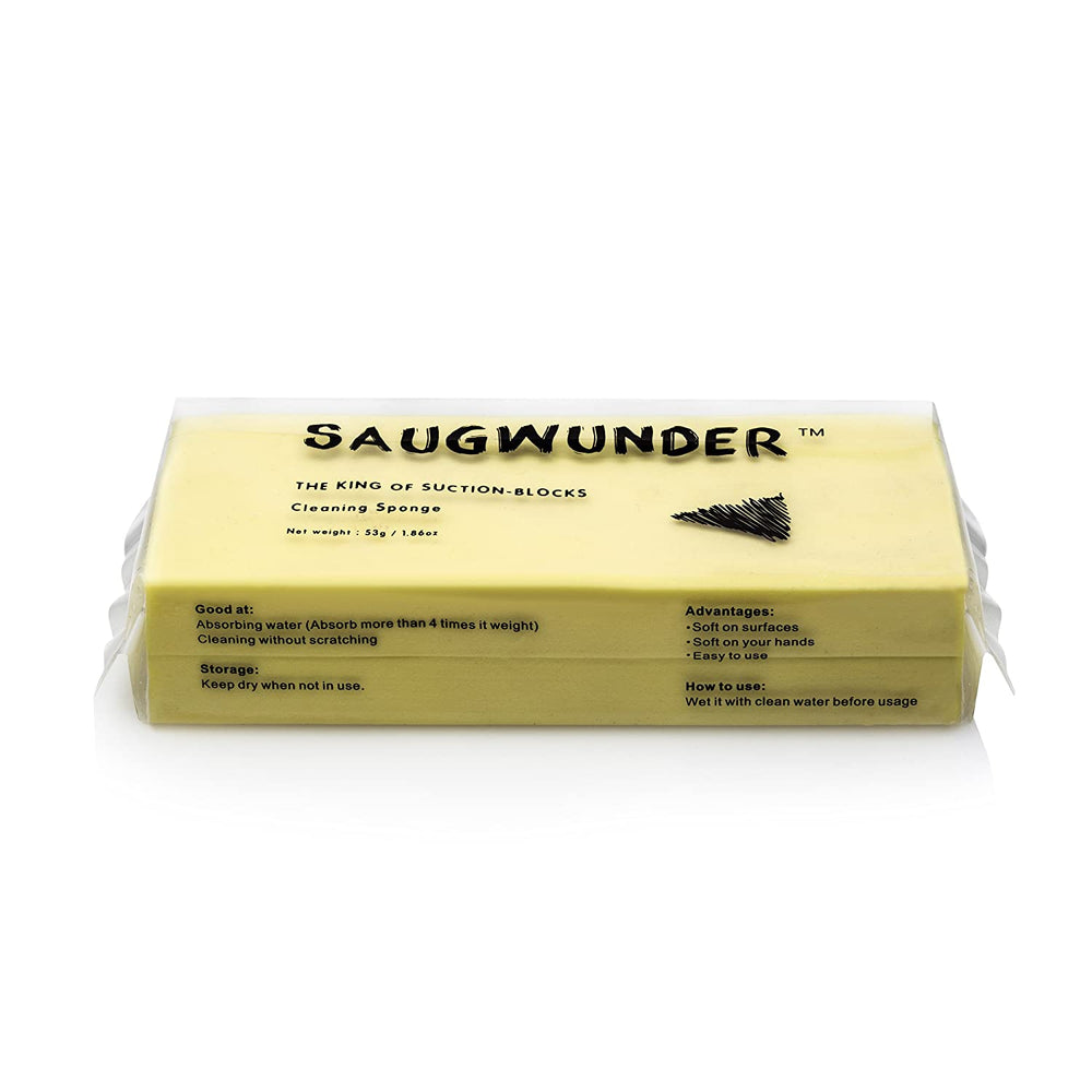 SAUGWUNDER Cleaning Sponge Super Absorbent Water Durable ^-^ 17.5×7.5×3.5 cm[6.9 x 3 x 1.38 inches] Use for Household Clean Cars/Boats The dust and Dirt on Furnitures,Bathtubs&etc.